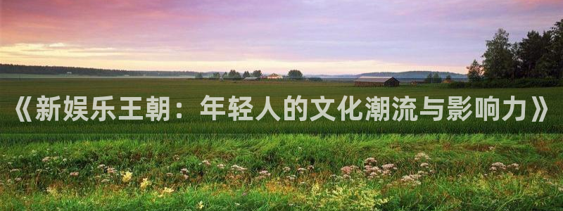 mg不朽情缘炸：《新娱乐王朝：年轻人的文化潮流与影响力》